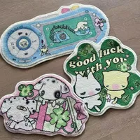 VIKAMA Ins Sheep Cute Creative Carpet Living Room Shaped Mirror Front Bed Rug Girls Warm  Mat Home Decoration
