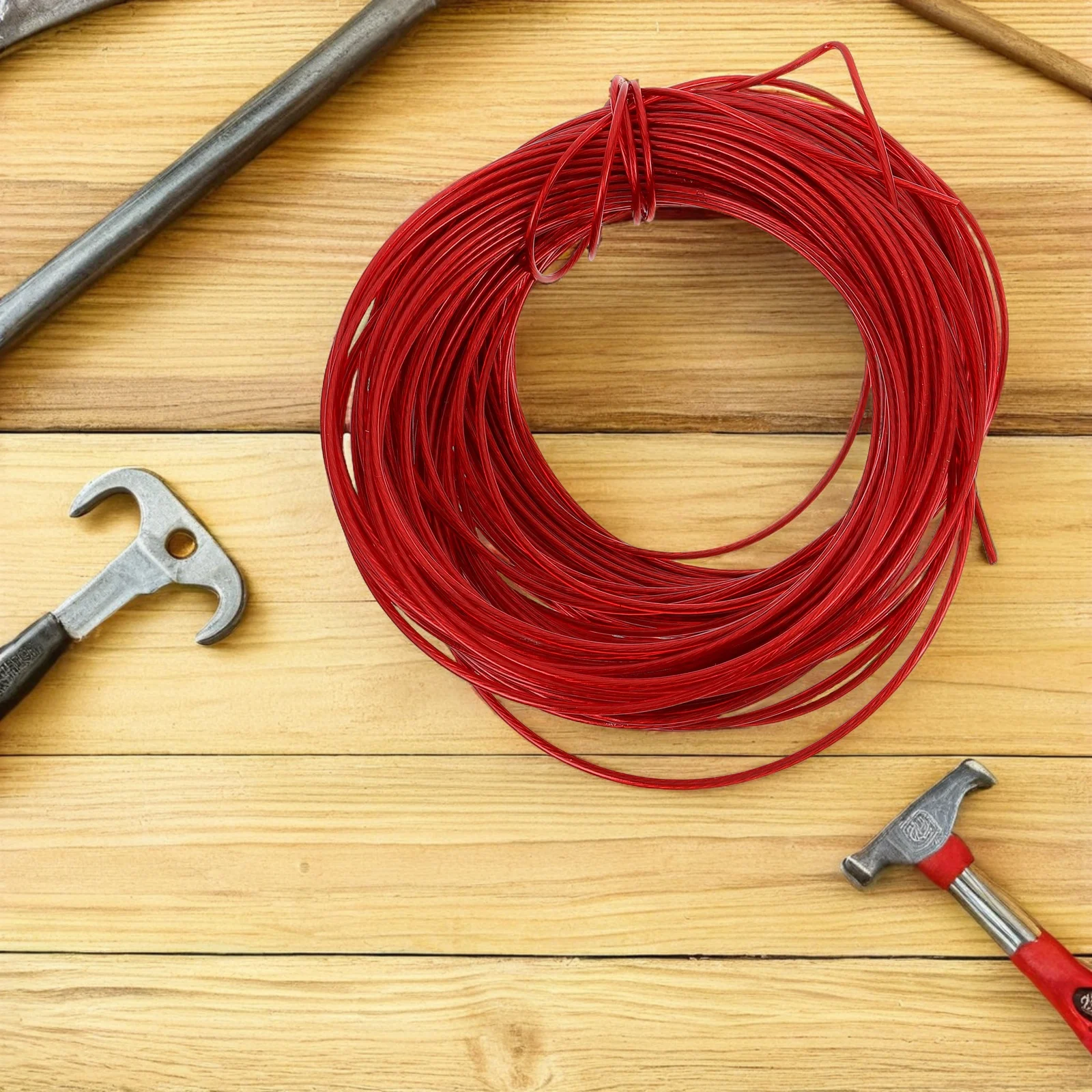 

1Set Pool Cover Cable and Ratchet Spring Loaded Heavy Duty Winch Kit 130ft Steel Wire for Above Ground Swimming Pool Cover