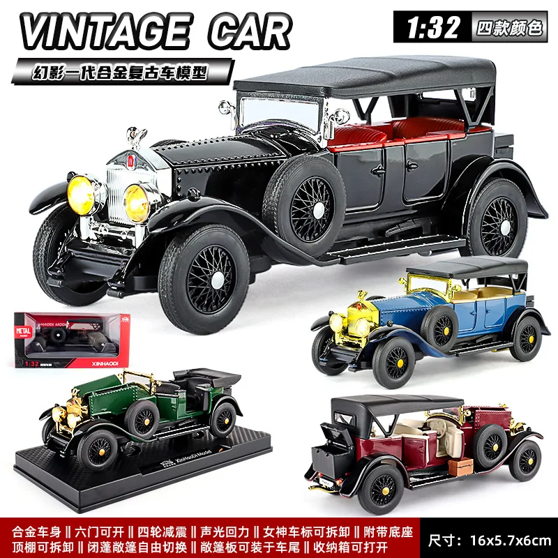 

Машинка-игрушка 1:32, классическая модель из сплава, со звуком и светом, откатывающаяся, для мальчиков