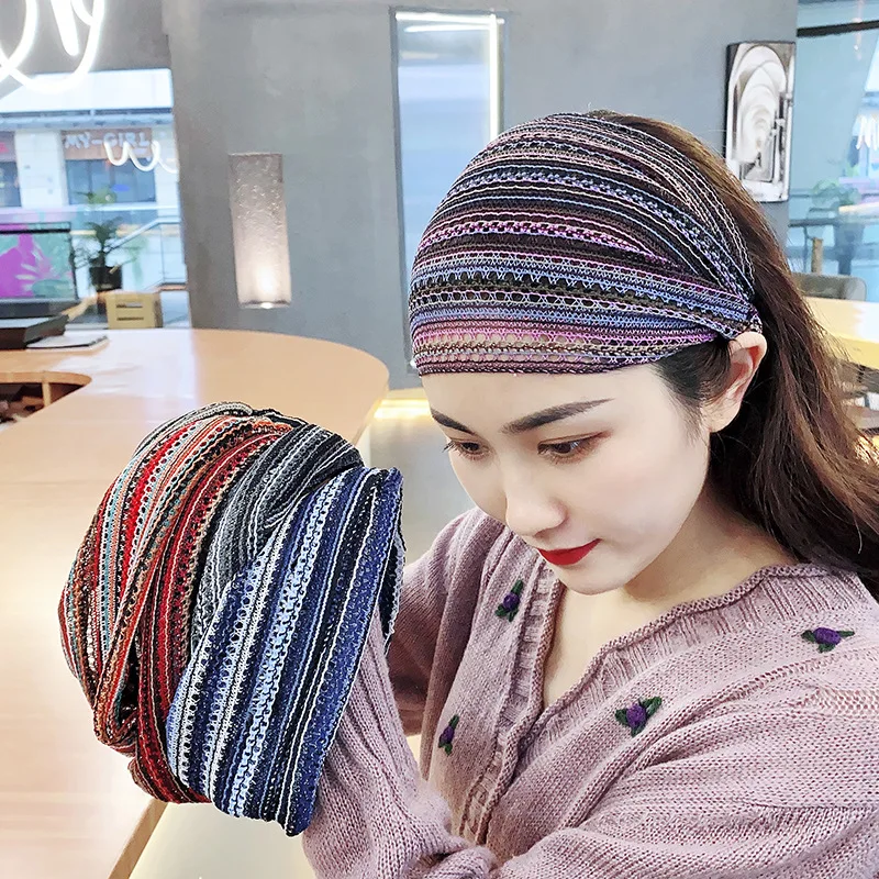 

Lightweight Wide Headband for Covering Grey Hair Headwear Headscarf Simple Outing Influencer Headband Women's Wholesale