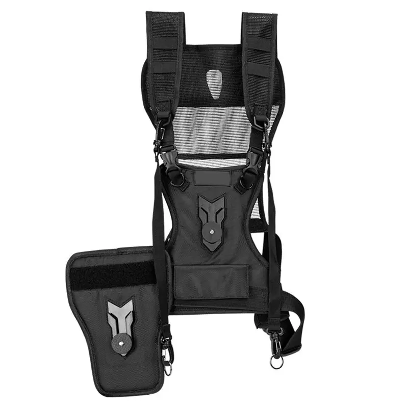 

ABIJ-Dual Camera Harness Vest System For DSLR Cameras- Quick Strap With Side Holster For Canon Nikon Sony Pentax