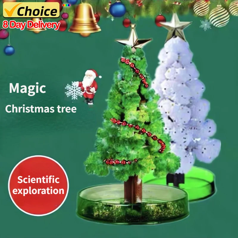 

35pcs 3 Kinds 14cm Magic Growing Christmas Tree Toys Holiday Party Decoration Props Mini Tree DIY Fun Christmas Gifts