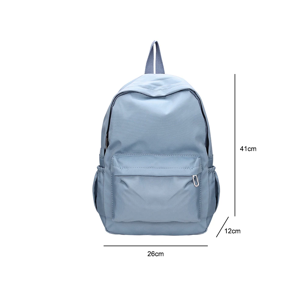 Fashion Schoolbag Large Capacity Computer Bag Washable Nylon Travel Bag Pure Color Students Backpack