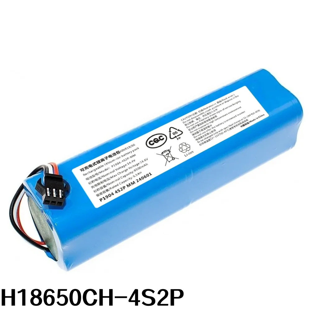 

14.4V Upgrade 6500mAh H18650CH-4S2P Li-ion Replacement Battery For Arnagar S8 Pro S9 Realme TechLife Robot Vacuum Cleaner