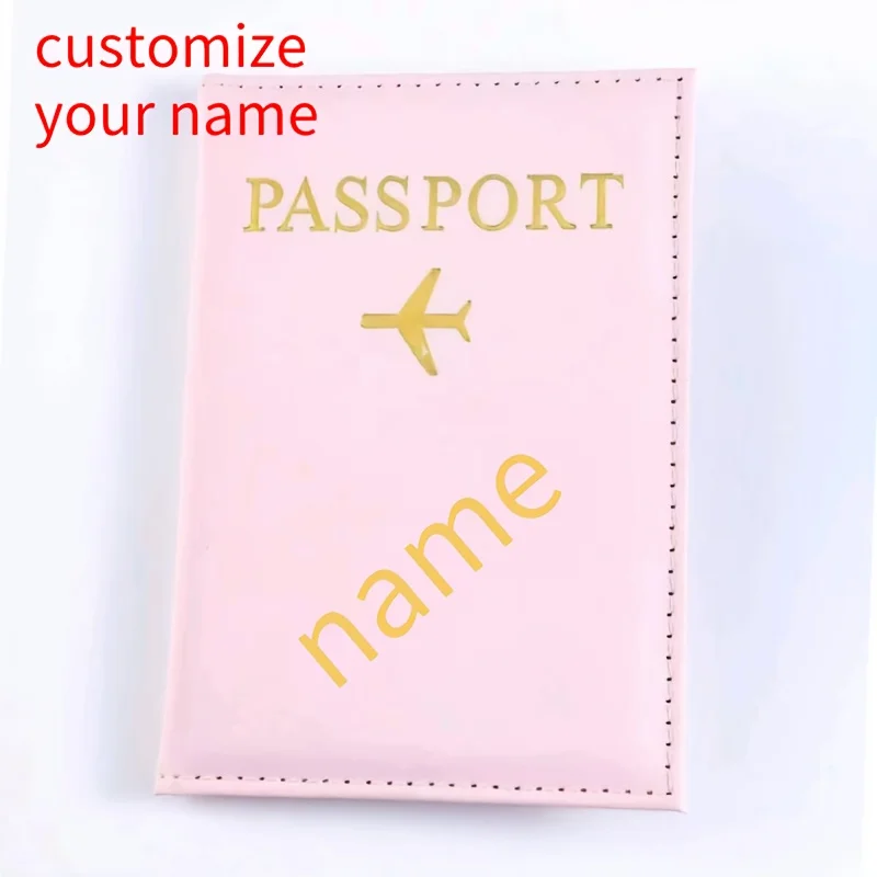 Customized Passport Cover for Outdoor Travel, Business Trip with Personalized Name, Made Of, Lightweight, Golden-Stamped Desig