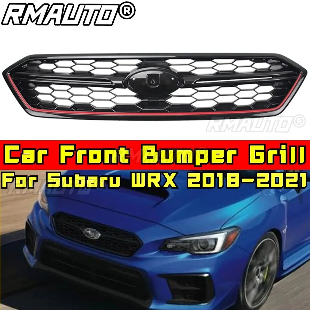 

Для Subaru WRX 2018-2021 комплект кузова передний бампер гриль гоночные решетки передняя решетка автомобильные решетки передняя решетка автомобильные аксессуары