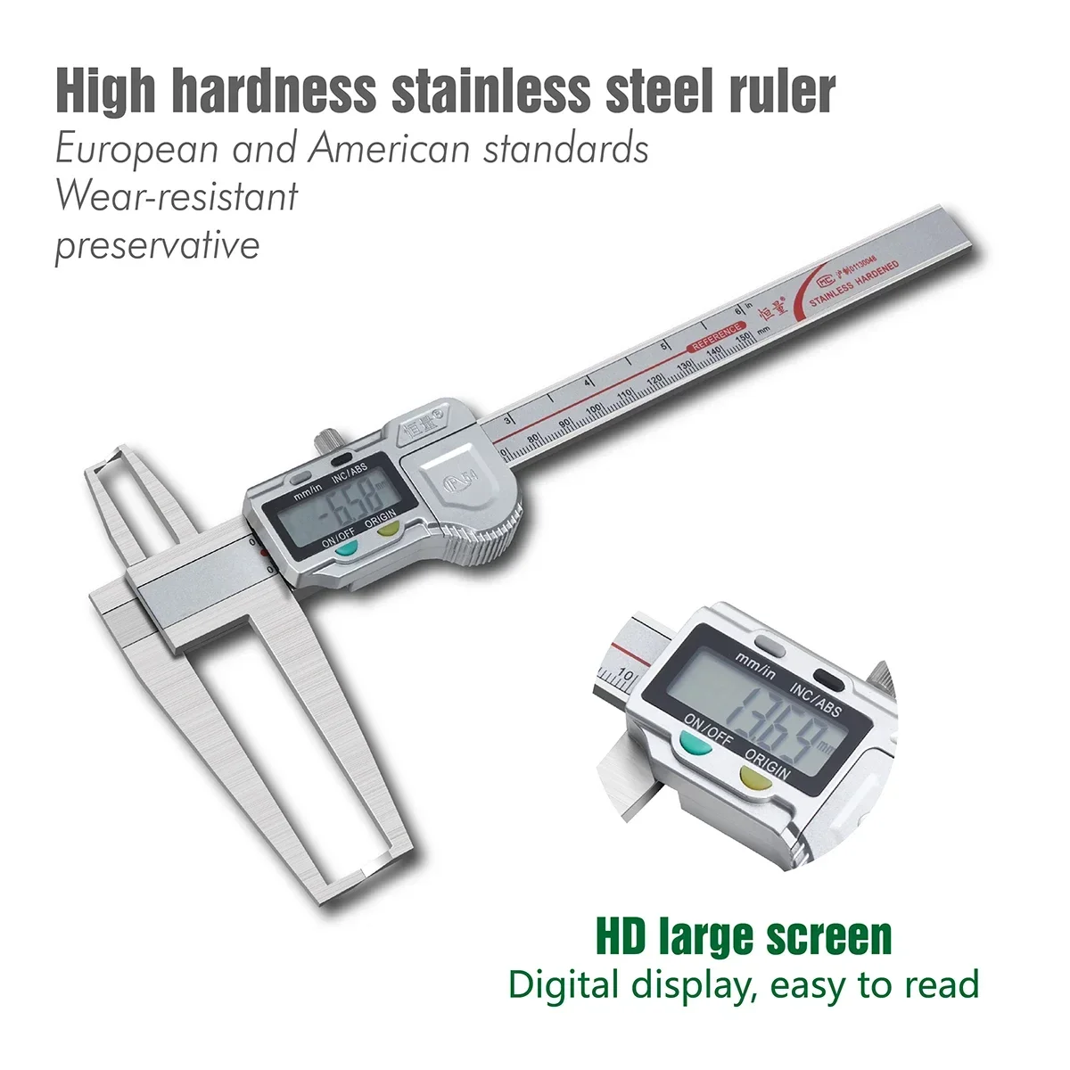 Double-Head Inner Groove Electronic Vernier Caliper 9-150 9-300mm Professional Inner Hole Groove Inner Diameter Measurement Tool