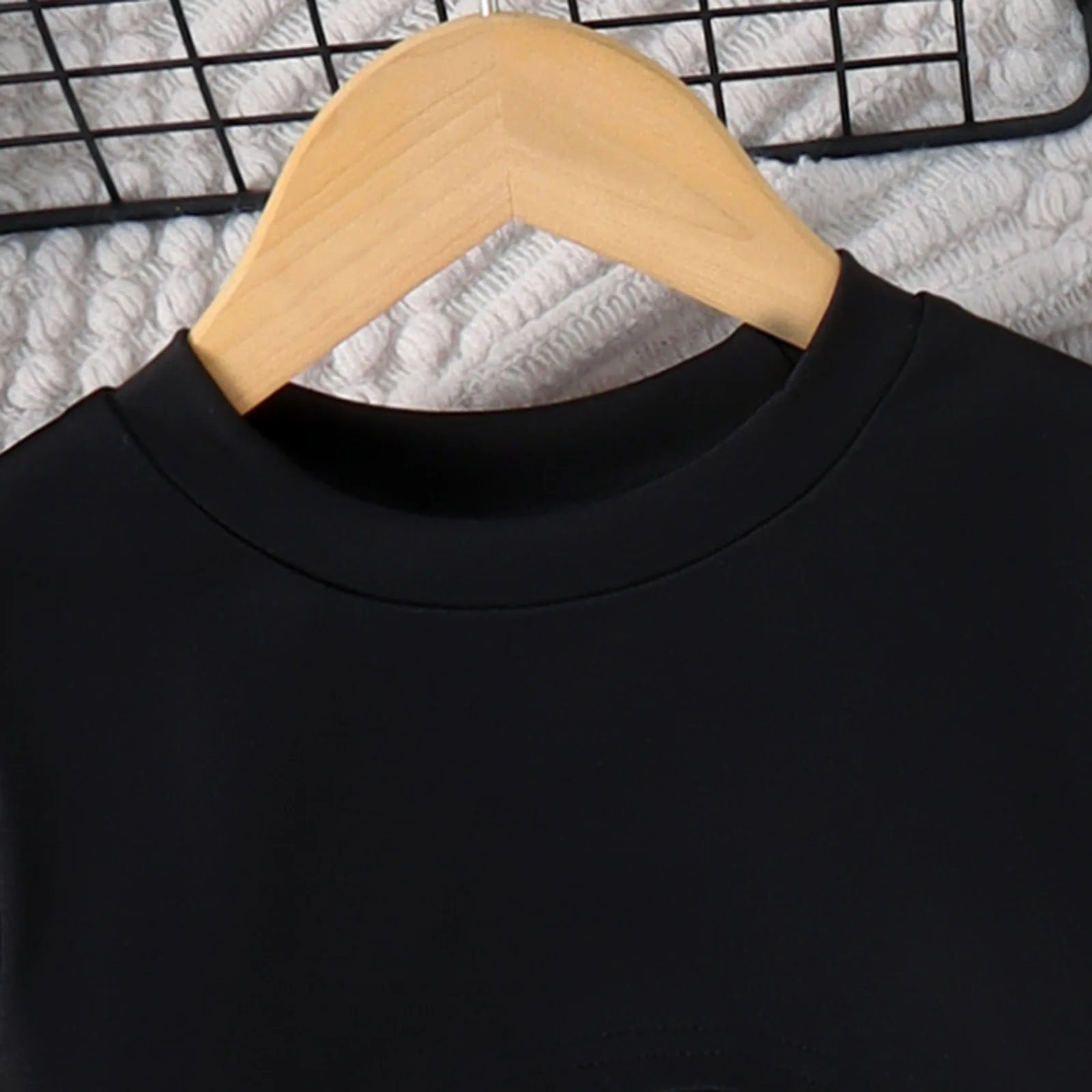 

Layer Floral Print Blue Denim Trousers Three-piece Kid Kit Trendy Children Suit Girls Set Solid Color Short Long Sleeve Inner