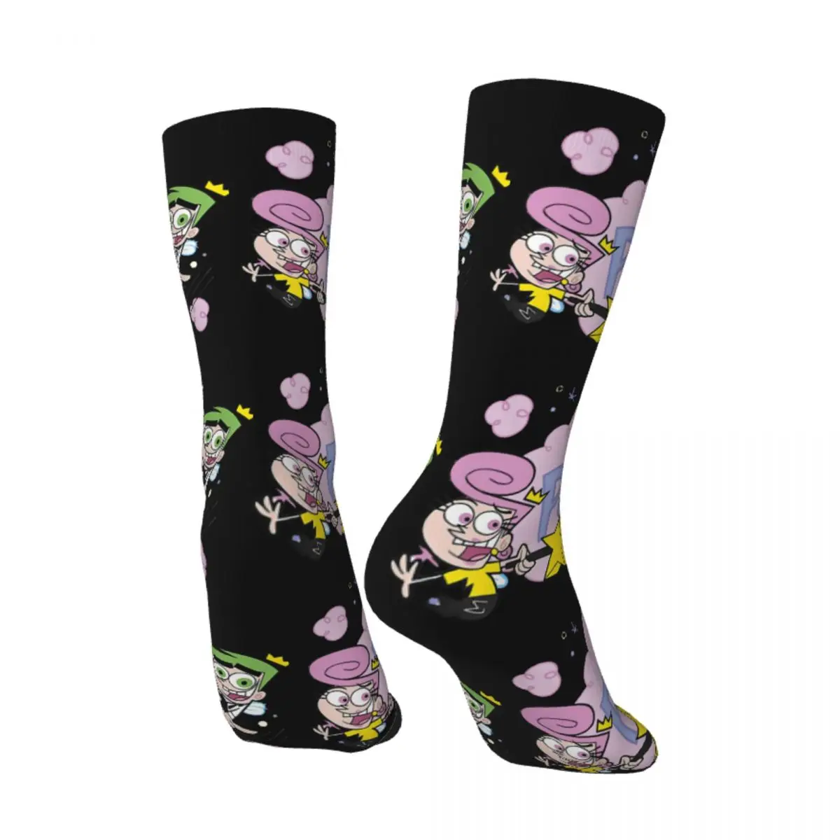 Hip Hop Vintage Cosmo And Wanda Poof Christmas  Men's Socks Unisex The Fairly Odd Parents Harajuku Seamless Printed Crew Sock