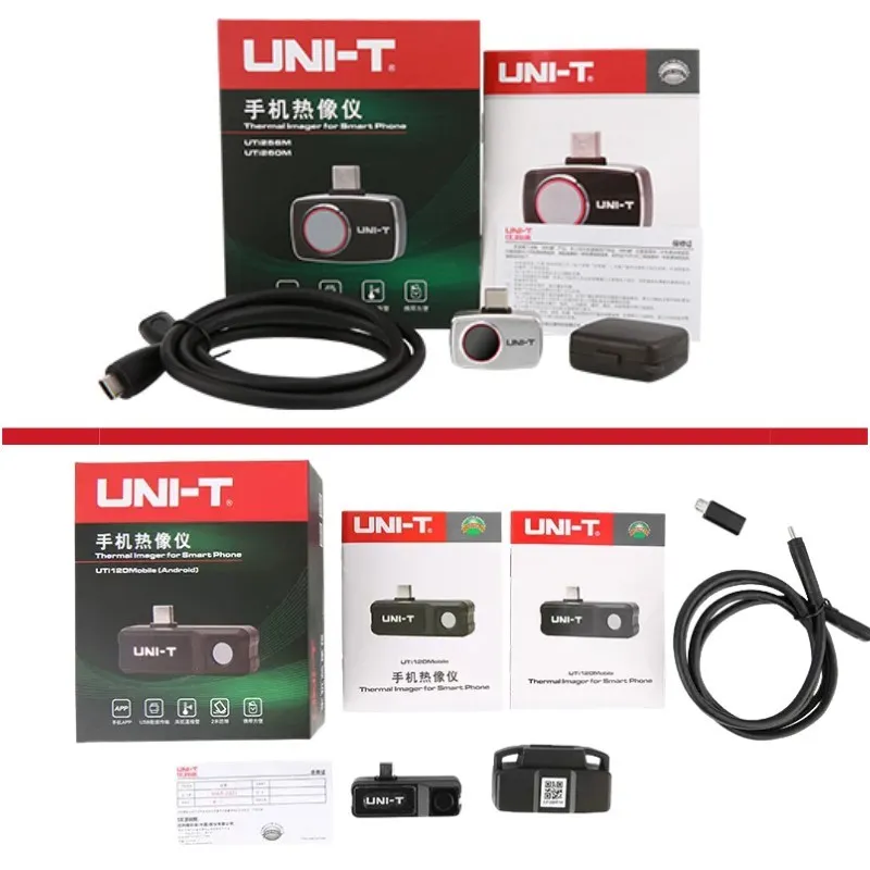 UNI-T UTi260M UTi120 Téléphone portable Imageur thermique Circuit PCB Outil de test de température Caméra thermique infrarouge pour Android Type-C