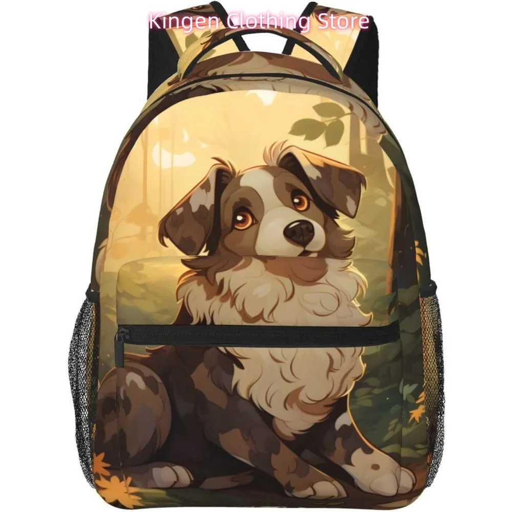 

Легкий рюкзак для ноутбука Forest Pretty Dog, легкий многоцелевой дорожный повседневный рюкзак унисекс, студенческие рюкзаки для мужчин Wo