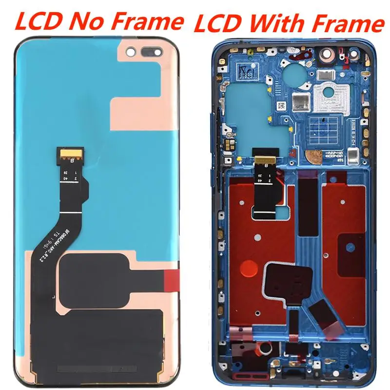 Original 6.58'' For Huawei P40 Pro ELS-NX9 N04 AN00 LCD Display With Frame Touch Screen Digitizer Assembly Replacement Parts