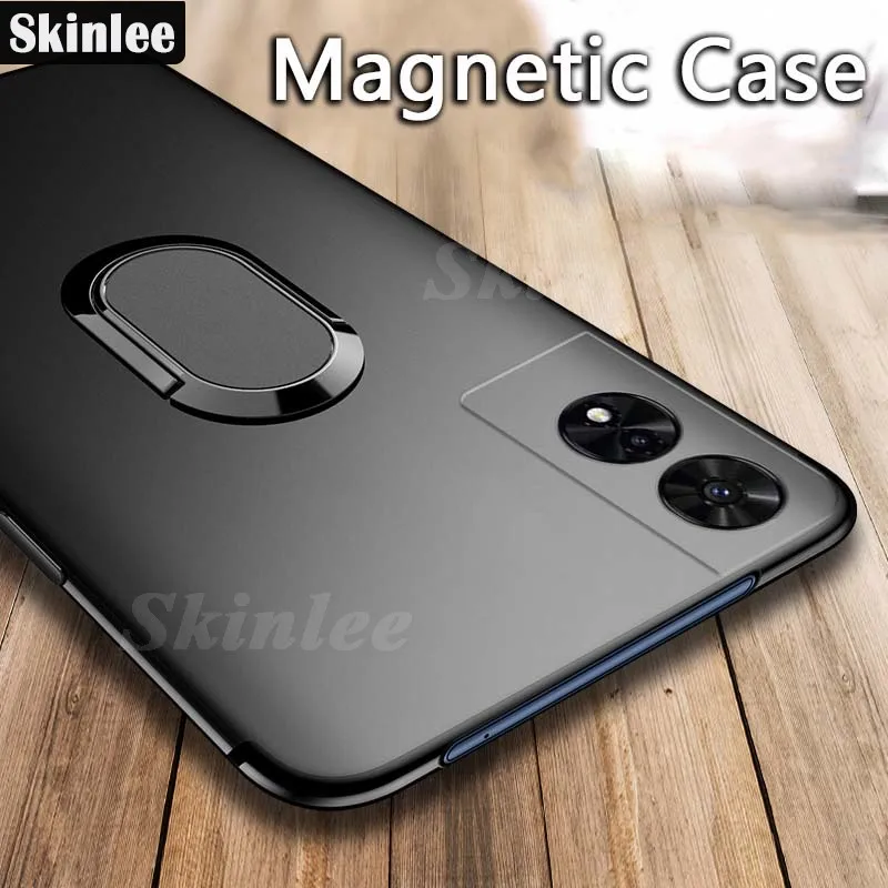 

Skinlee For TCL 505 Case With Holder Ring Silicone Soft TPU Ultra-Thin Cover For TCL 50 SE 5G Back Casing