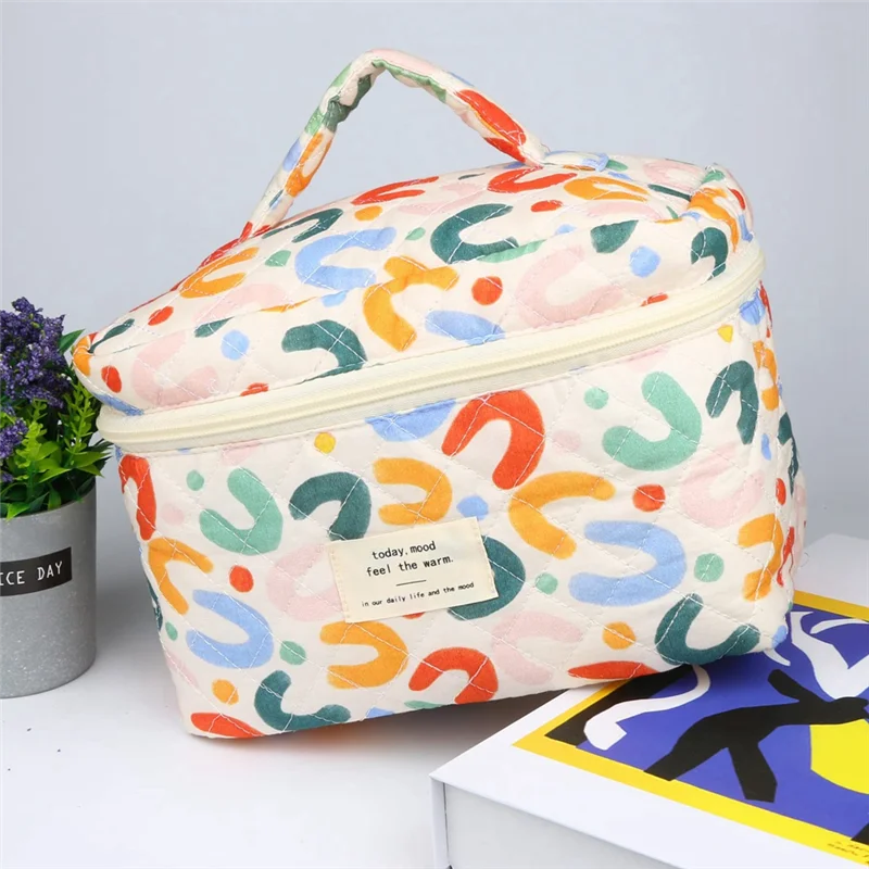 ABWR-1 قطعة حقائب مستحضرات التجميل للنساء حقيبة مكياج UU لطيفة كما هو موضح حقيبة تخزين منظم للمكياج ، حقائب أدوات الزينة للسفر ، حقائب اليد Pur