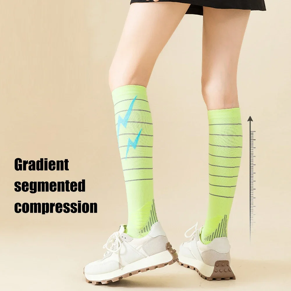 GOMOREON-calcetines de compresión para hombre y mujer, medias para la circulación, el mejor apoyo para médicos, correr, enfermería, atléticos, 1 par