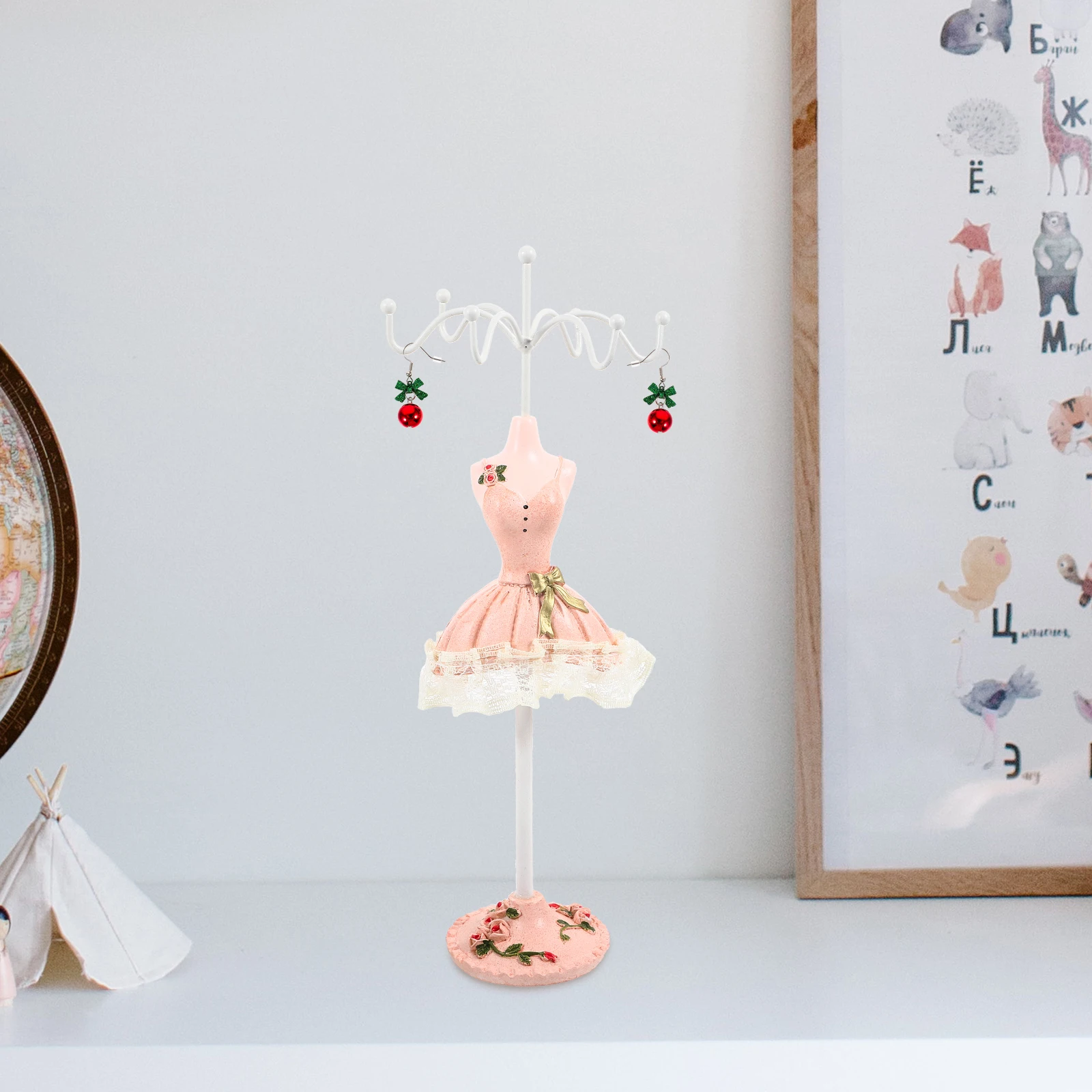 

Creative Mannequin Design Earring Holder Stand Jewelry Organizer Display Rack for Counters Stores