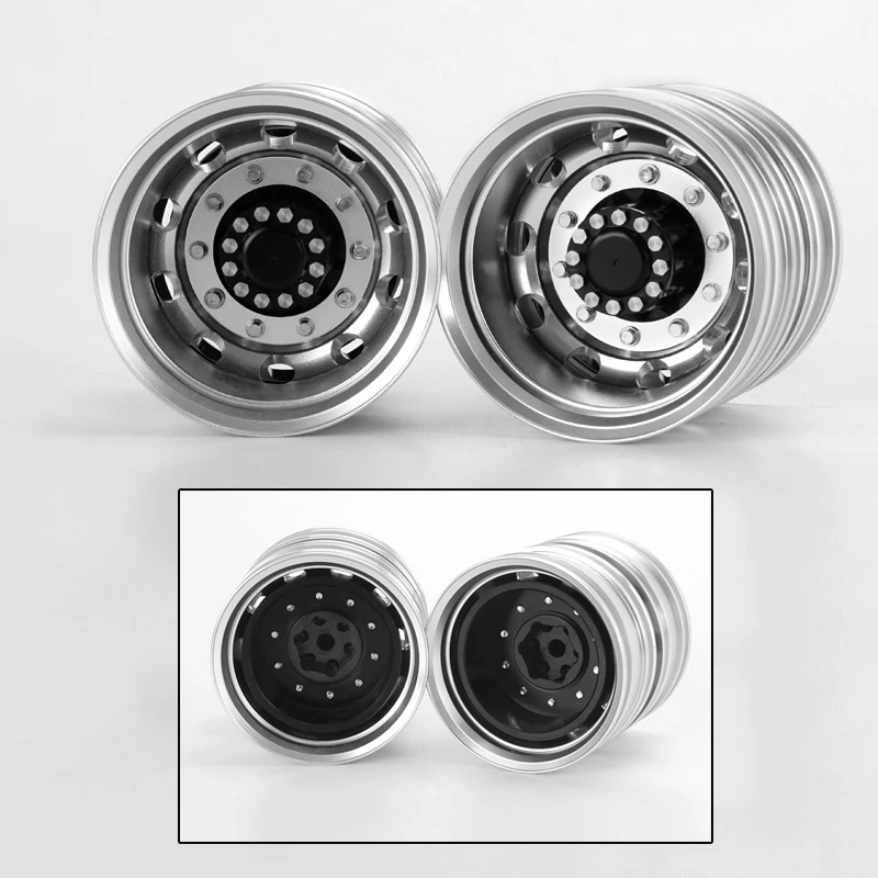 LESU RC Parts Metal Rear Wheel Hub for 1/14 Remote Control Tractor Truck Tamiyaya Fh12 Fh16 Axle Dumper Electric Car Toy TH15095