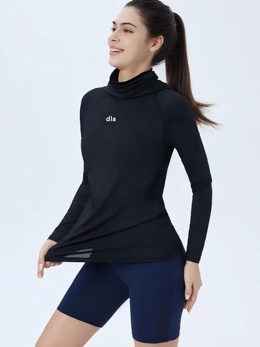 2026 New Model Sport Hooded Sunscreen Jacket for Leisure Outdoor Running - Form-fitting Long-Sleeved Top for Women