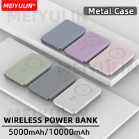 10000mAh Wireless Magnetic Power Bank Type-C PD20W Metal Powerbank Portable External Spare Battery For iPhone Samsung Xiaomi