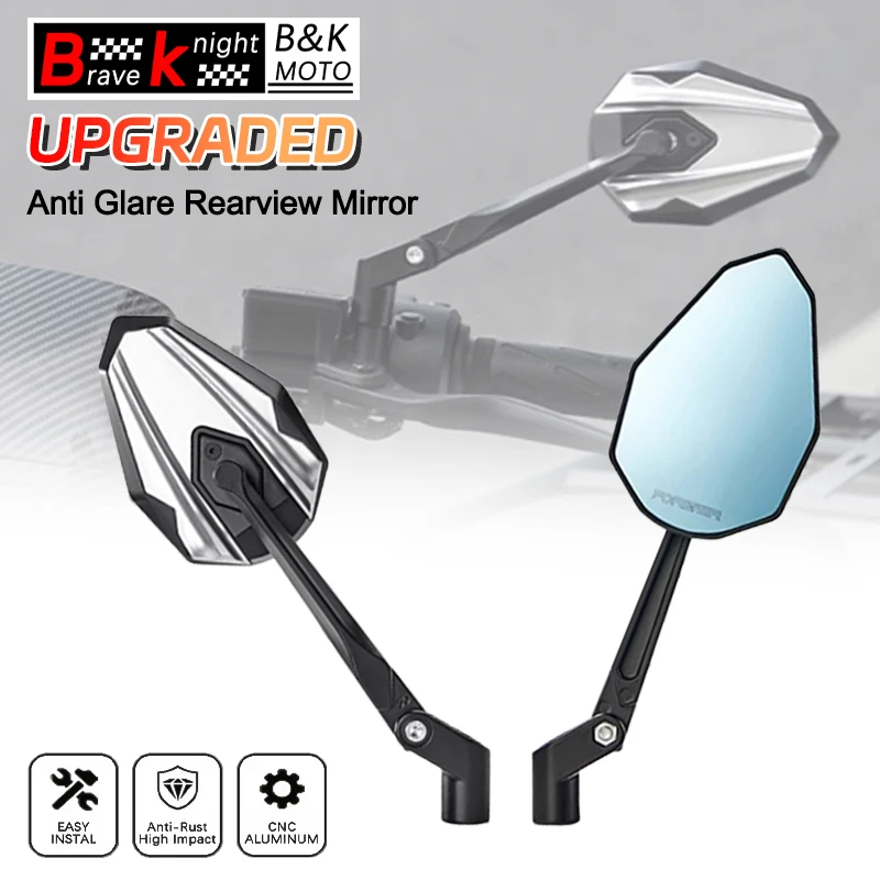 

8/10mm Motorcycle Foldable Mirror Rearview Motorbike Bars End Mirror Cafe Racer Scooter Moto Mirrors for Yamaha Suzuki Kawasaki