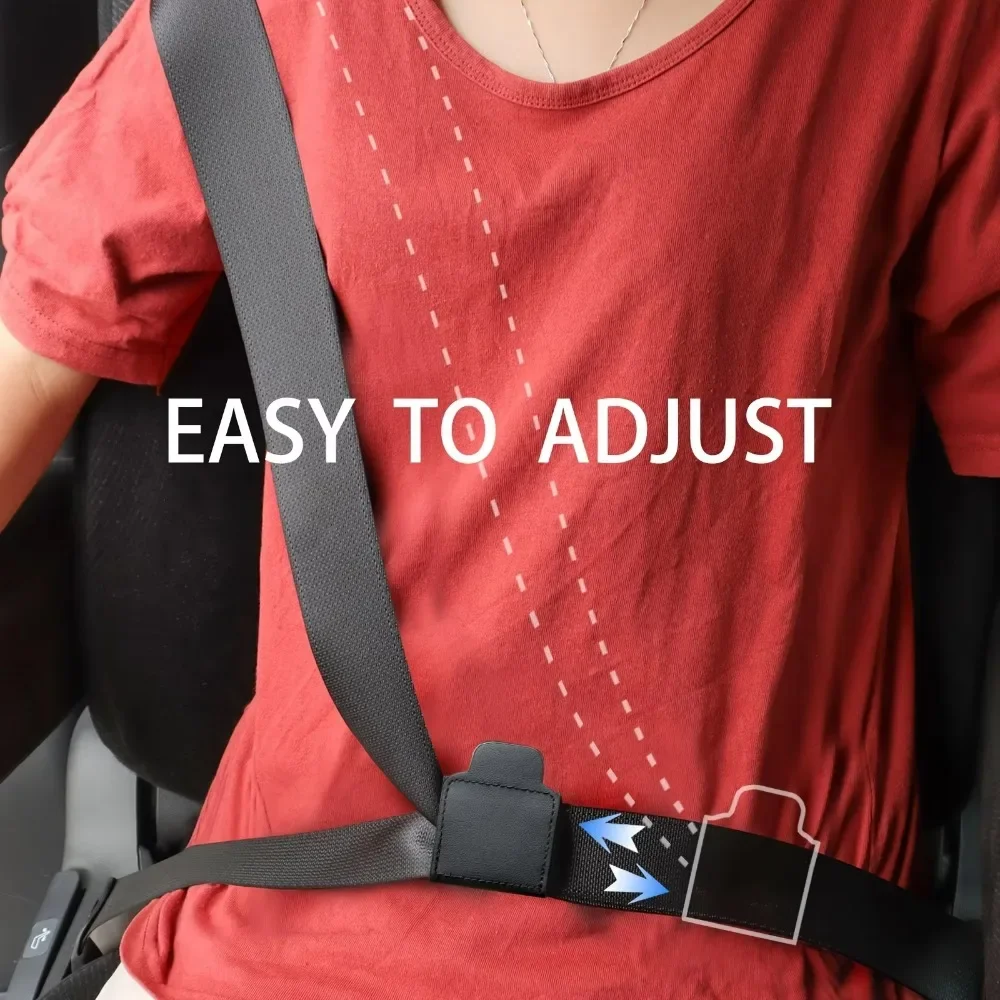 Car Seat Belt Adjuster PU Leather Car Seat Belt Limiter Fixed Clip Stopper Anti-stretching Neck Belly Kid Protection Accessories