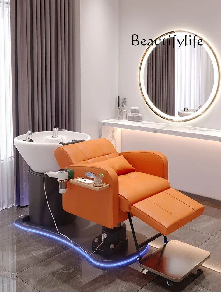 X Intelligent Electric Hair Care And Flushing Bed Multifunctional Rotating Shampoo Bed Hair Salon Silk Domain Hair Care Chair