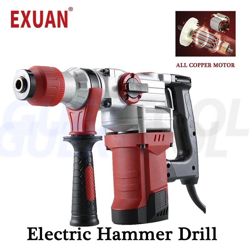 

Dual Purpose Impact Drill Household Rotary Electric Hammer Industrial Pickaxe Wall Demolition Concrete Slotting Machine Crusher