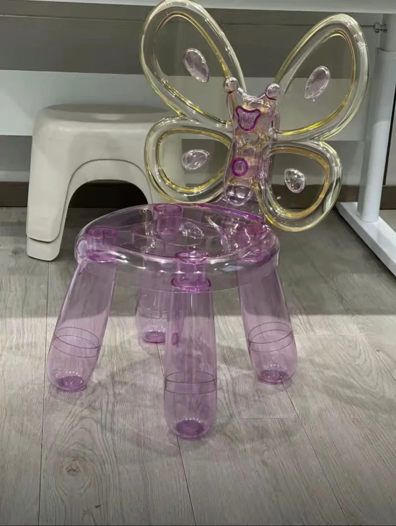 Transparent Plastic Butterfly chair for Kids Living Room Fashion Furniture for Children