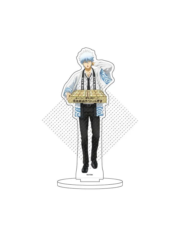 Anime Sakata Gintoki Acrylic Stand Figure Doll Shinsuke Hijikata Toshirou Katsura Kotarou Keychain Keyring Pendant for Gift