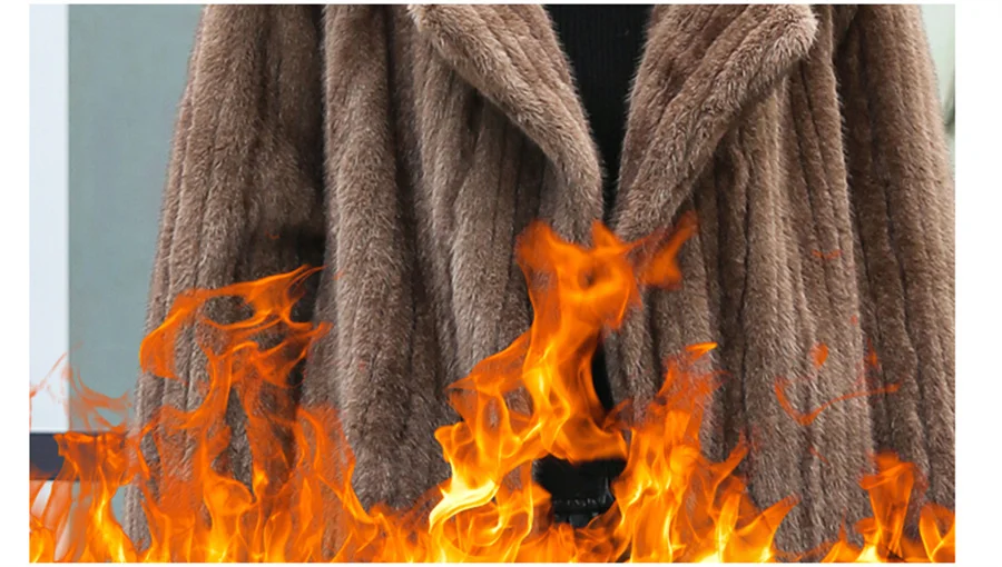 ZAROY Faux Mink Fur Long Coat Women 2025 Lapel Belted Winter Warm Fluffy Fur Overcoat Luxury Streetwear Brand Outerwear Overcoat