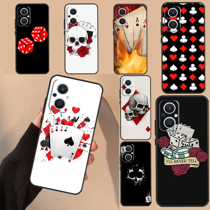 Poker Surreal Aesthetic Art Case For OPPO Find X6 Pro X2 Neo X3 X5 Lite OPPO Reno 6 7 8 Lite 3 4 5 Z 2Z 8T Phone Cover