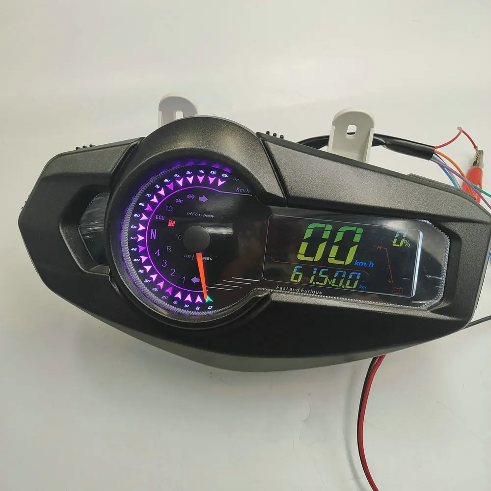 Speed Gauge Battery/Light Indicator 48v-120v For Electric Scooter LCD DISPLAY Bike Part Tricycle DASHBOARD Motorcycle Instrument