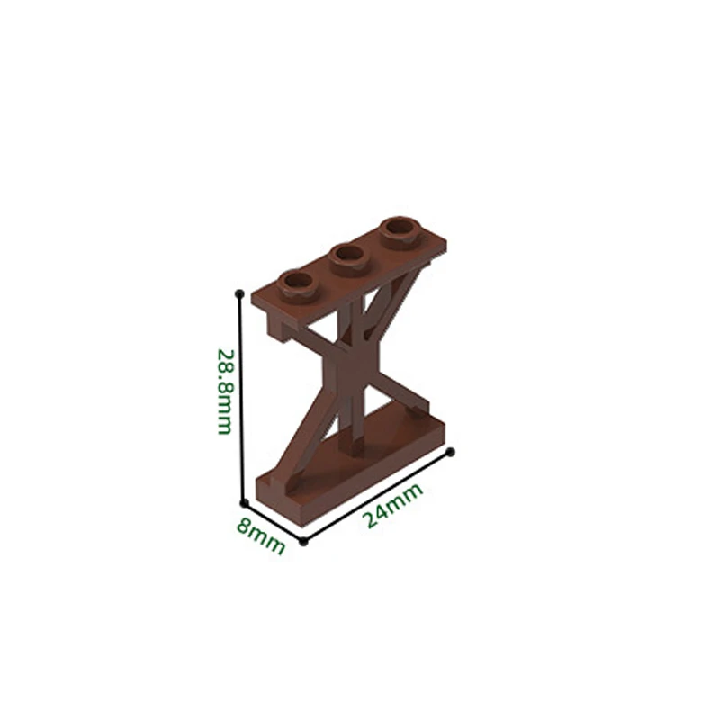 MOC 10PCS 19121W 1x3x2 Zestaw klocków w kształcie litery M Zestaw klocków do budowania ogrodzenia Ozdobny dom Klocki Pomysł Zabawka dla dzieci Prezenty urodzinowe dla dzieci