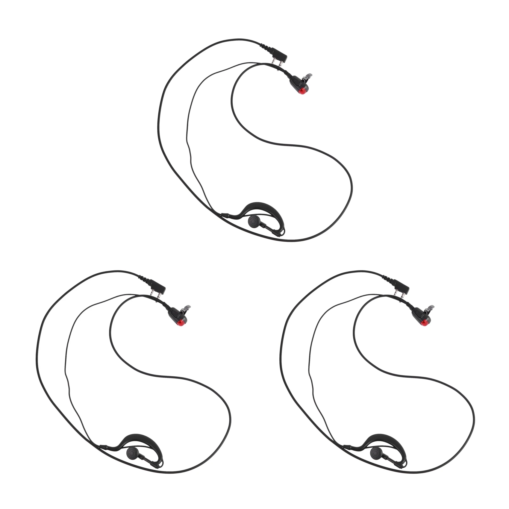B04B-3X 2 Pin G Shape Headset Earpiece Mic For Two Way Radio Security Walkie Talkie Radio For Kenwood BAOFENG