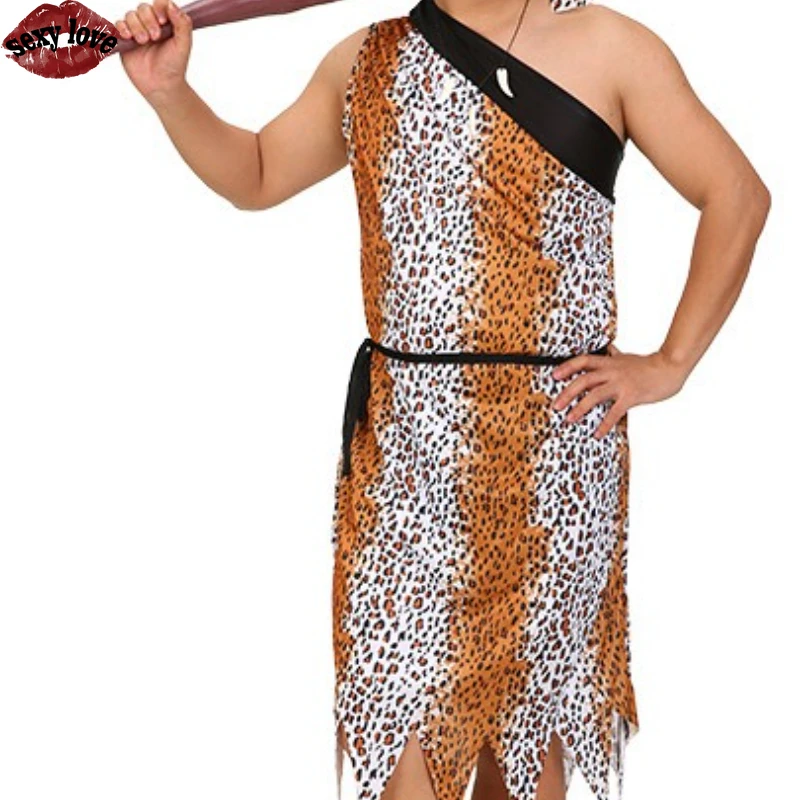 Cosplay halloween homem selvagem traje, primitivo homem selvagem traje, baile de máscaras, traje de festa de férias aluguel uma namorada
