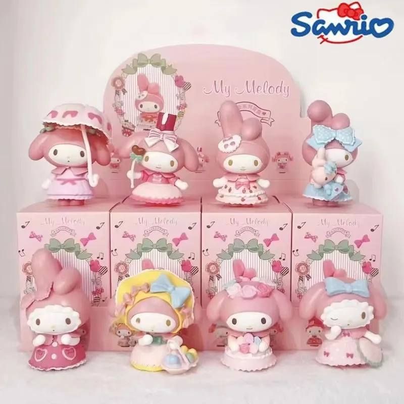

Sanrio Melody Tea Party Blind Box Children'S Handmade Small Toy Desktop Decoration Ornament Doll Trendy Collectible Girl Gift