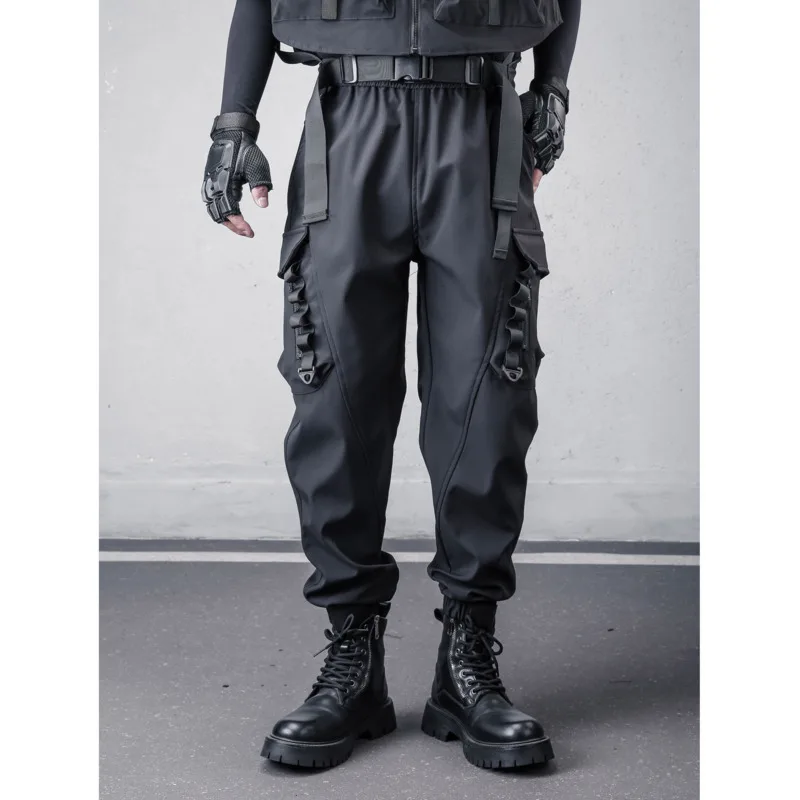 HKSH Heavy Functional Style Cargo Pants Men Dark Loose Fit Multi-pocket Jogger Tactical Trend Chic Ins Japanese Overalls HK21583