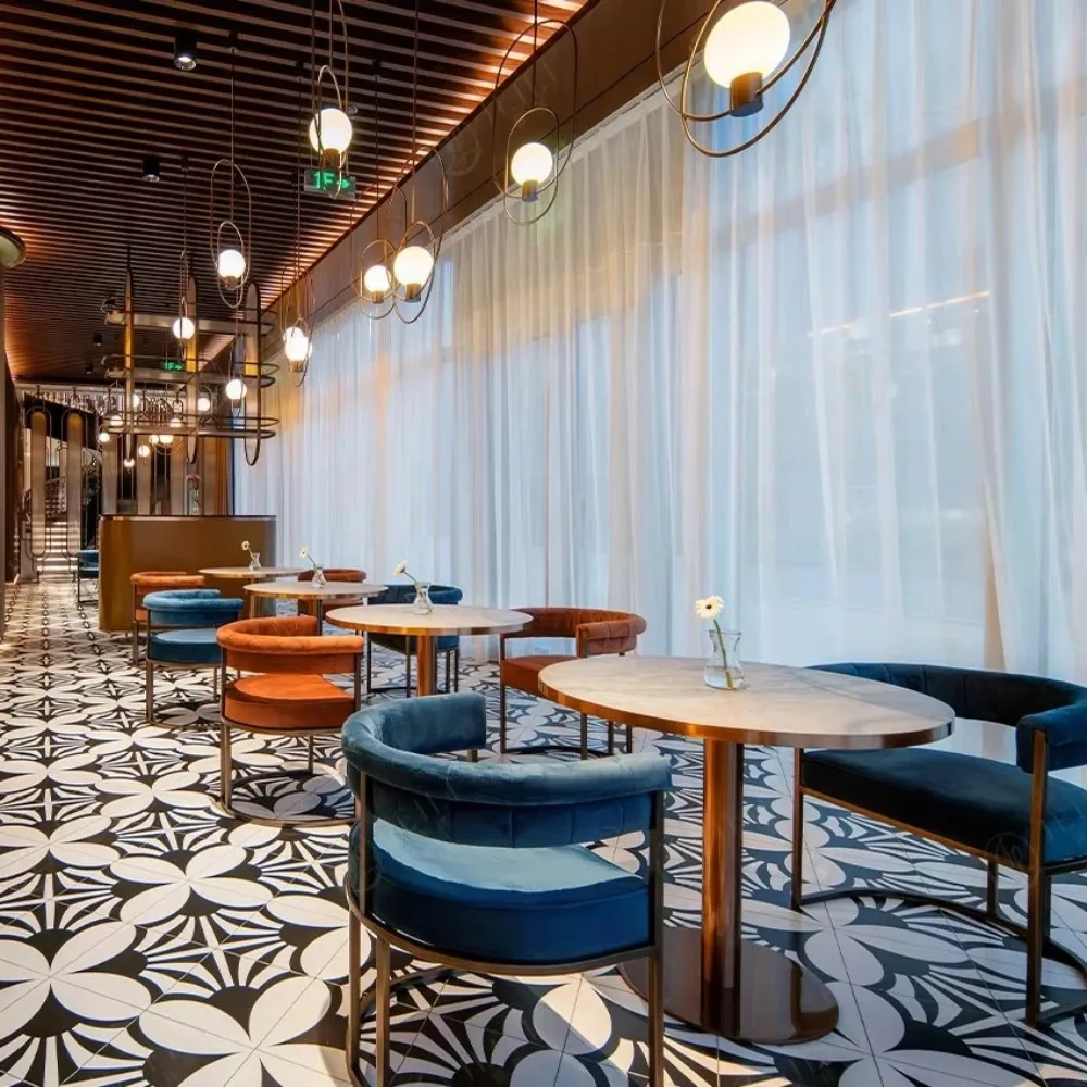 

Commercial Modern Pink Booth and Chair Set Hotel Restaurant Intercontinental Restaurant Furniture