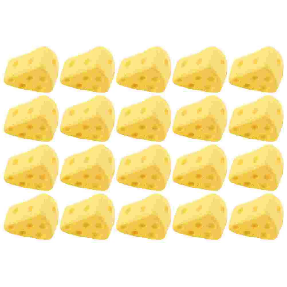 50 Pcs Imitation Cheesecake Simulation Cakes Fake Food Mini Plastic Party Dessert Decors Child Models