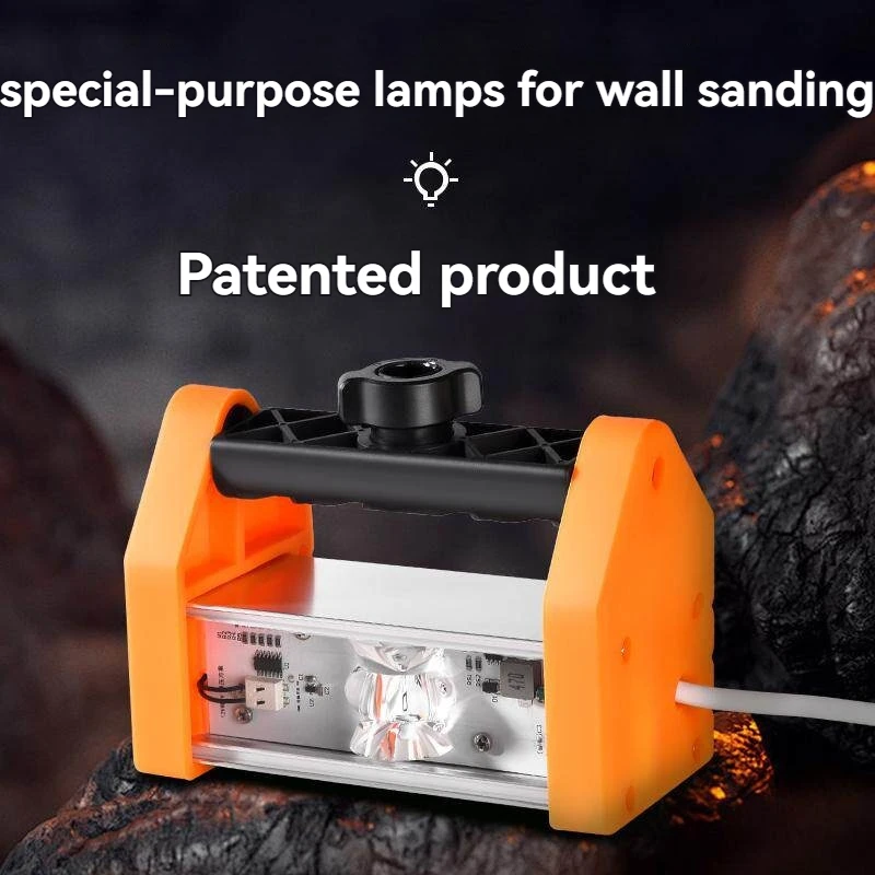 Wall polishing specialized LED lamp, baking paint polishing auxiliary tool, transparent corner lamp bead, wall acceptance lamp