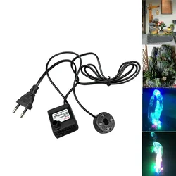 Submersible Pump 220V 3W Four LED Lights Aquarium Pond Glow Rockery Fountain Pump EU Plug Landscaping DIY180L/H Water Pump