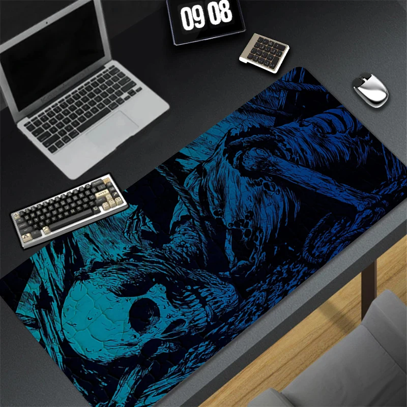 Pattern Game Mousepad Pad Rubber Mouse Mat Desk Gaming Non Slip Table Mat PC Gamer Cabinet Mousepad Terror Skeleton Keyboard Pad