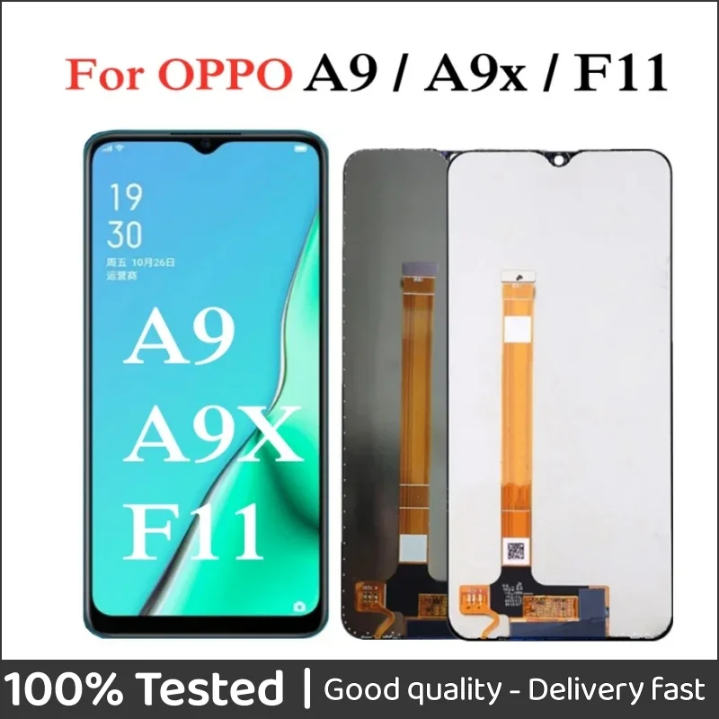 

6.53" LCD For OPPO A9 / A9X 2019 LCD Display For Oppo F11 CPH1913 CPH1911 Touch Panel Screen Digitizer Assembly Replacement