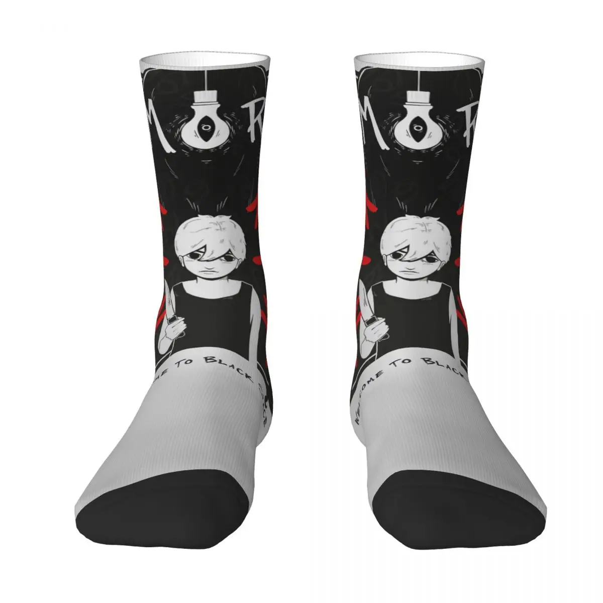 Omori-Calcetines antideslizantes para parejas, medias Vintage de juego de terror, suaves y cálidas, diseño de otoño