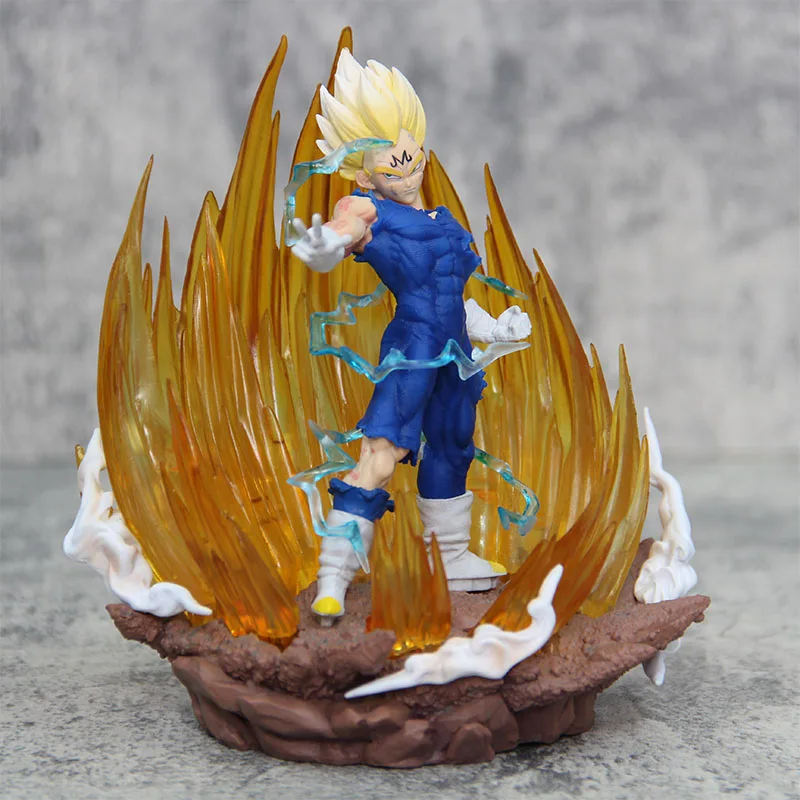 Dragon Ball Z Anime Figures Vegeta IV Character 14cm GK Pvc With Flash Statue Model Collectible Desktop Decoration Kids Gifts