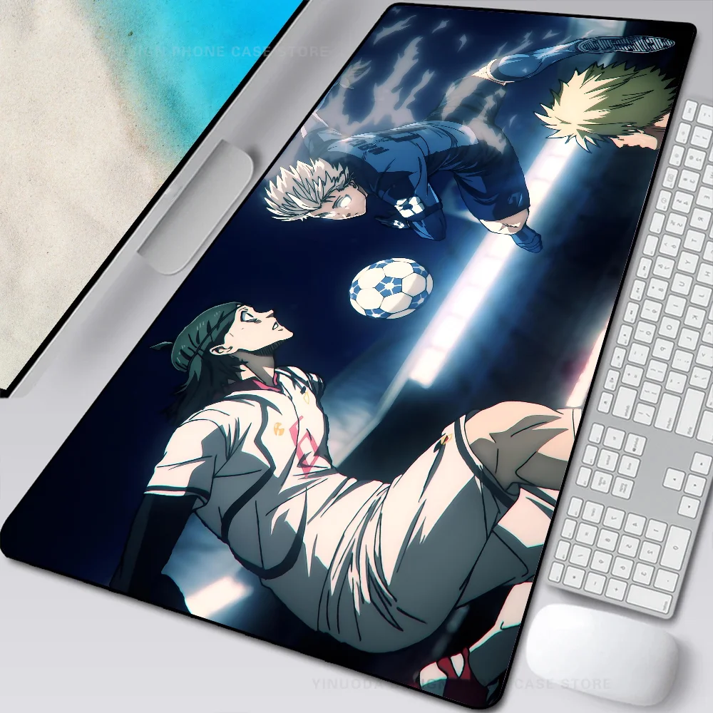 Anime Blue Lock Mousepad Mouse Mat Desk Mat With Pad Gaming Accessories Prime Gaming XXL Keyboard Pad