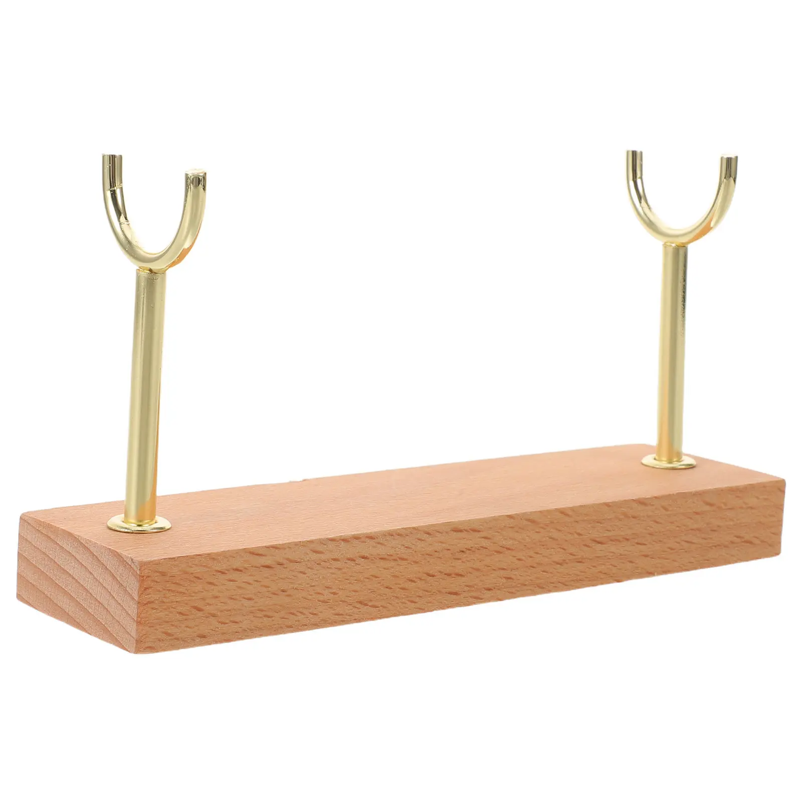 

Подставка для браслетов из селенита, органайзер для украшений, подвесная витрина для хрустальных браслетов и браслетов-бэнглов, диаметр дуги 3 см, деревянное основание, для дома