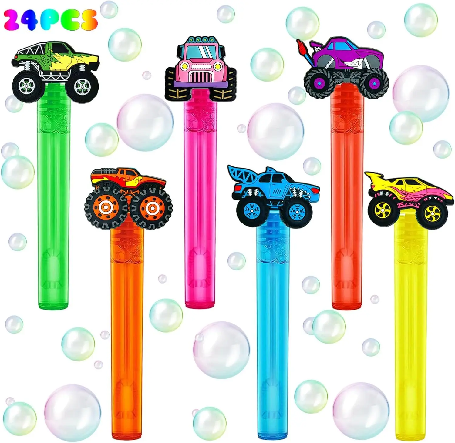 

Волшебные палочки-пузыри в виде монстр-траков, 24 шт., подарки для детских праздников, на день рождения и призы для класса