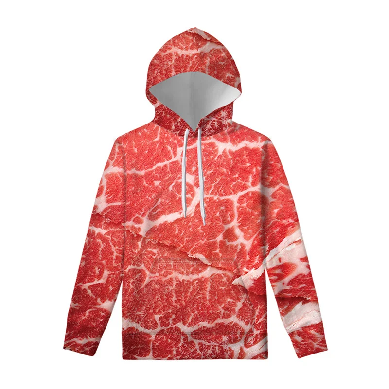 

Red Meat Beef 3D Printed Hoodie For Men Women Fashion Harajuku Pullover Swearshirts Streetwear Casual Personality Hoody Clothing