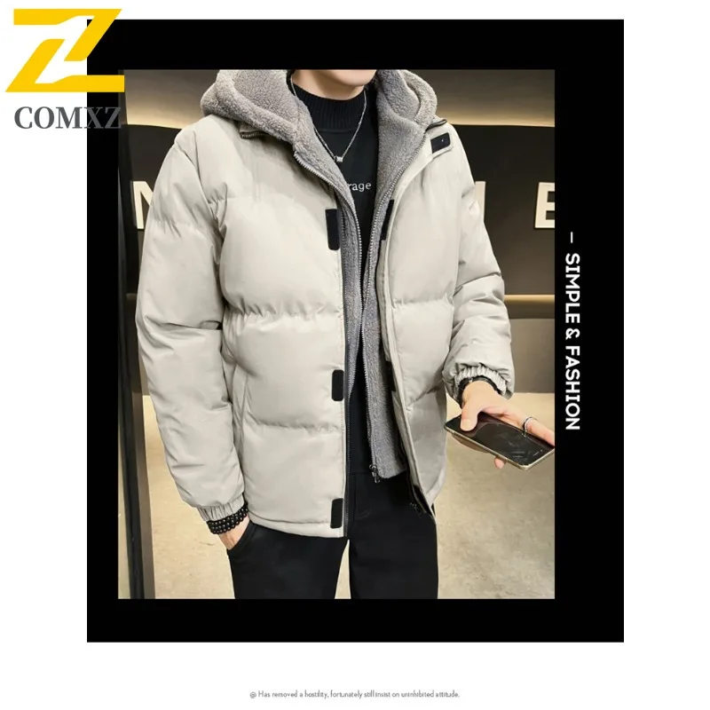 COMXZ 2025 New Padded Jacket Plus Size Autumn Winter Hooded Warm Cold Proof Ski Travel Cotton Padded Jacket Classic Bread Jacket